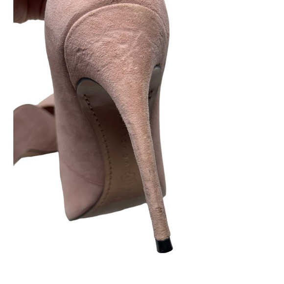 James Chan Blush Pink Suede Pointed Toe Stiletto Pump 10 - Picture 7 of 11